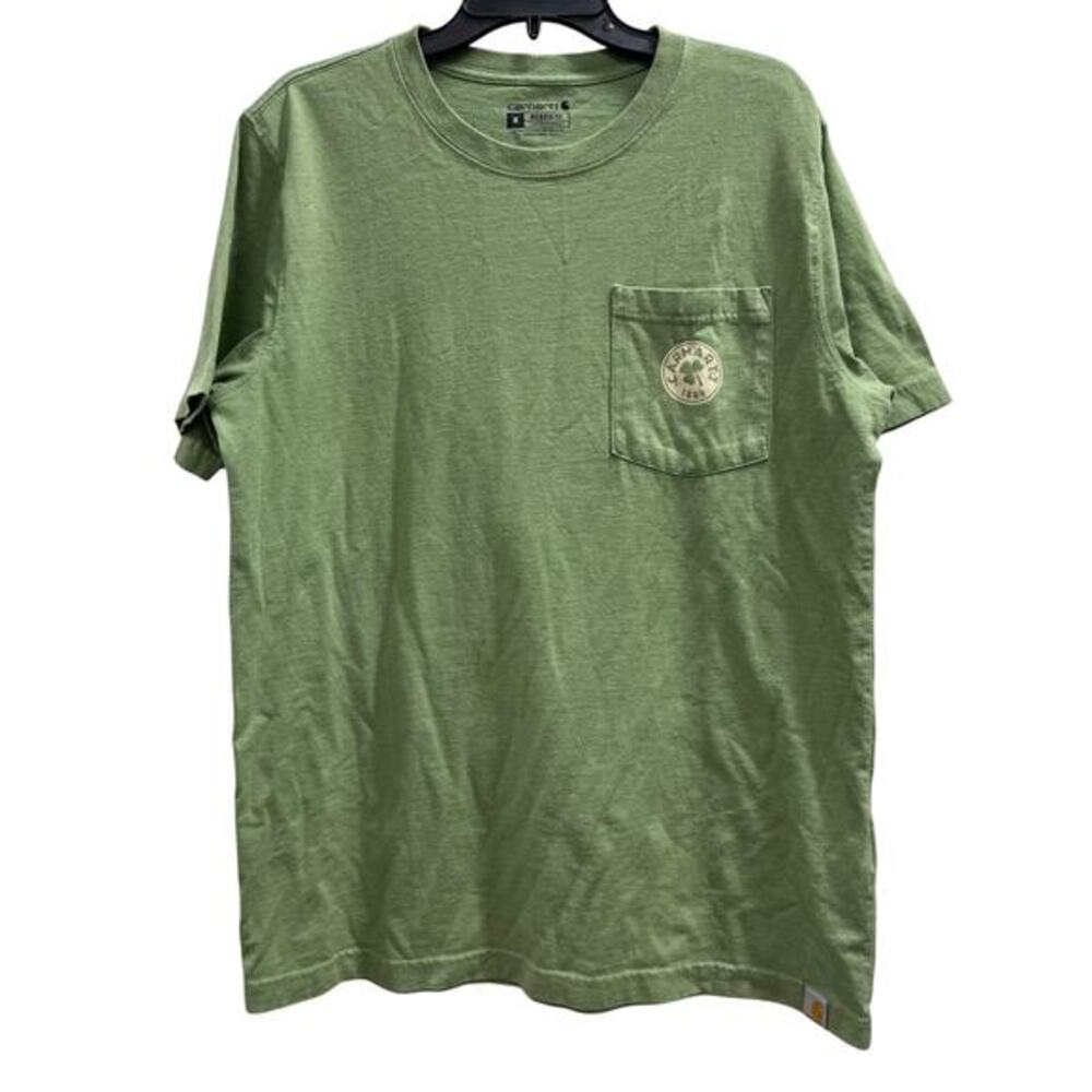 Carhartt Green Relaxed Fit Heavyweight Shamrock Pocket Sz M